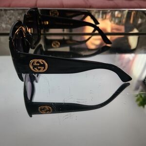 Gucci Black Sunglasses with Gold Logo